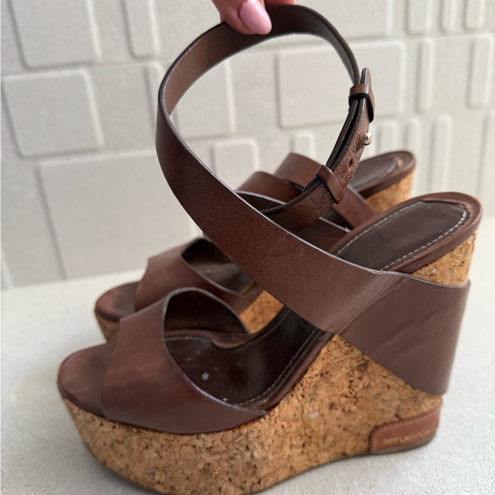 Brown Leather Plattforms
